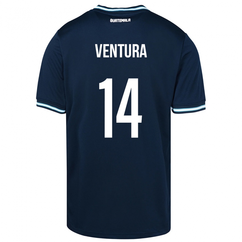 Mujer Camiseta Guatemala Madelyn Ventura #14 Azul 2ª Equipación 24-26 La Camisa
