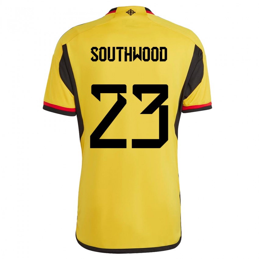 Mujer Camiseta Irlanda Del Norte Luke Southwood #23 Blanco 2ª Equipación 24-26 La Camisa