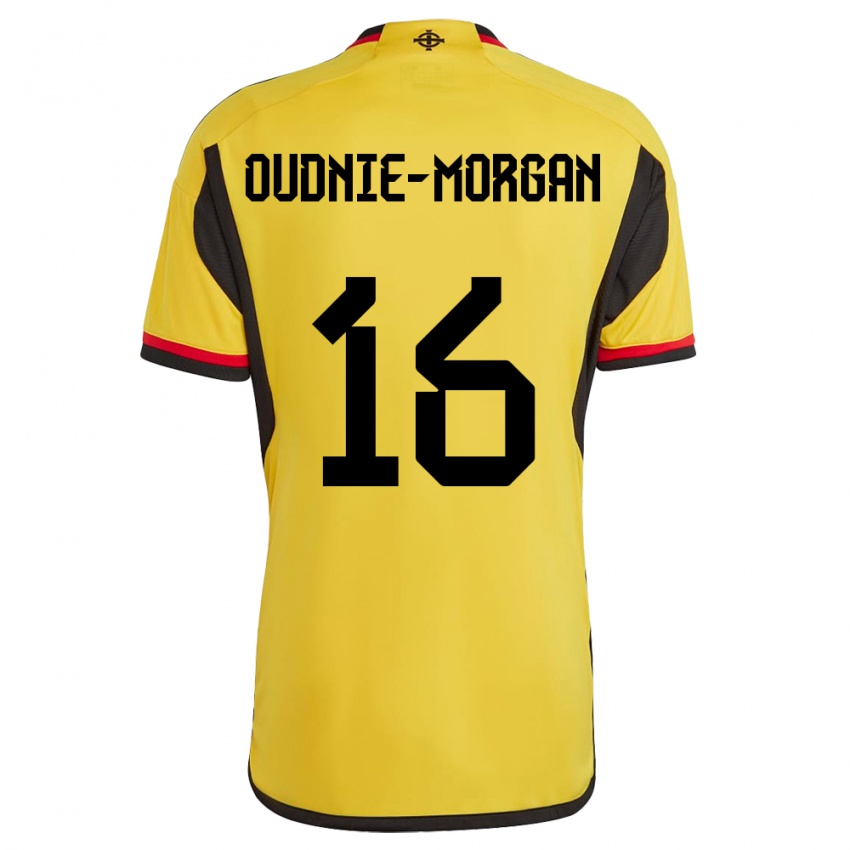 Mujer Camiseta Irlanda Del Norte Rio Oudnie-Morgan #16 Blanco 2ª Equipación 24-26 La Camisa