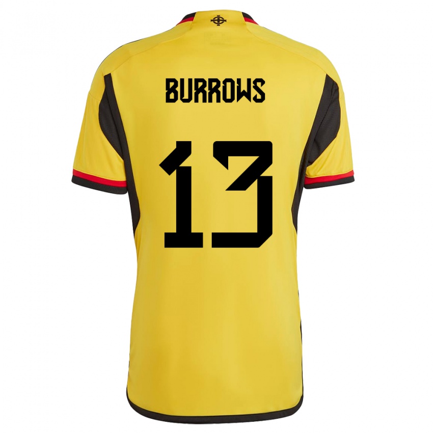 Mujer Camiseta Irlanda Del Norte Kelsie Burrows #13 Blanco 2ª Equipación 24-26 La Camisa