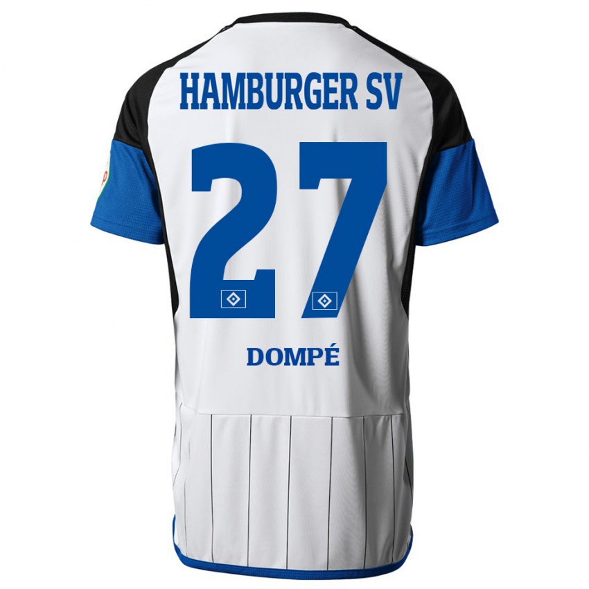 Niño Camiseta Jean-Luc Dompé #27 Blanco 1ª Equipación 2023/24 La Camisa