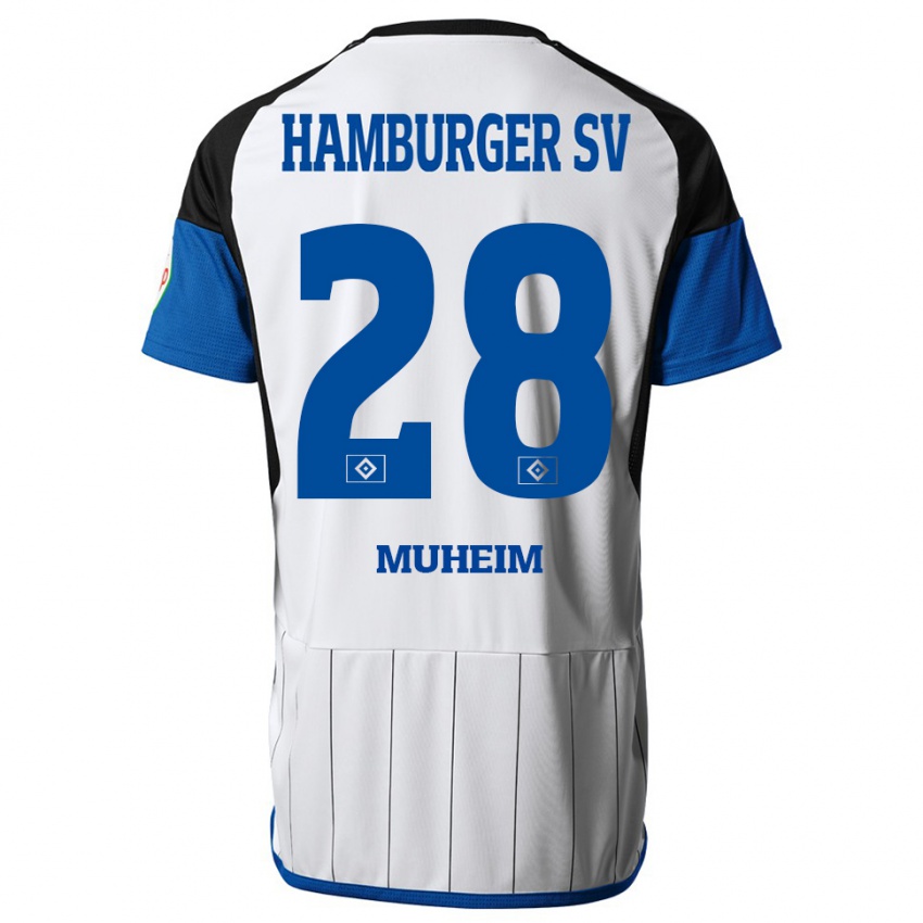 Niño Camiseta Miro Muheim #28 Blanco 1ª Equipación 2023/24 La Camisa