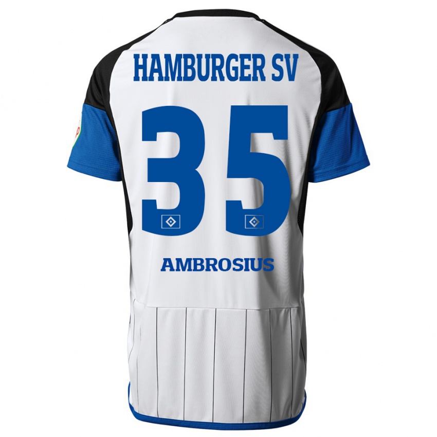 Niño Camiseta Stephan Ambrosius #35 Blanco 1ª Equipación 2023/24 La Camisa