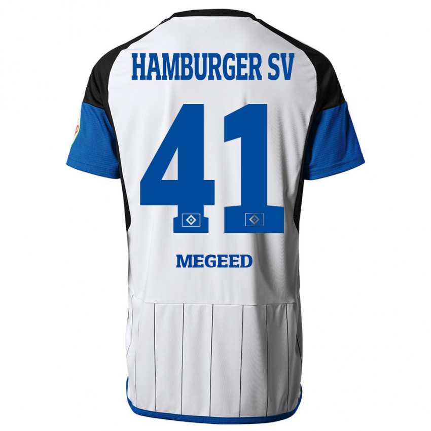 Niño Camiseta Omar Megeed #41 Blanco 1ª Equipación 2023/24 La Camisa