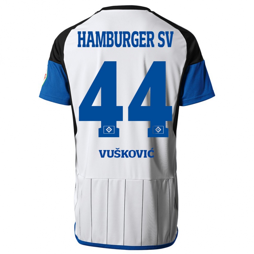 Niño Camiseta Mario Vuskovic #44 Blanco 1ª Equipación 2023/24 La Camisa