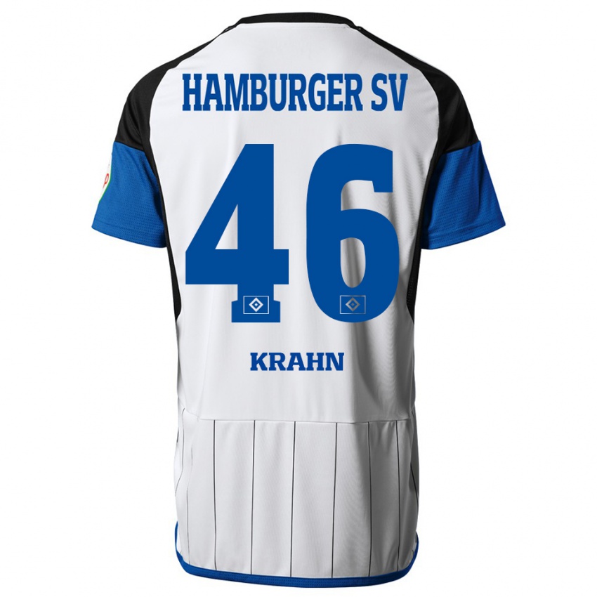 Niño Camiseta Elijah Krahn #46 Blanco 1ª Equipación 2023/24 La Camisa