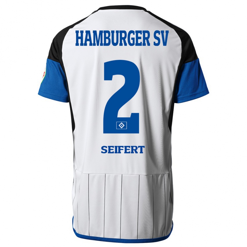 Niño Camiseta Luis Seifert #2 Blanco 1ª Equipación 2023/24 La Camisa