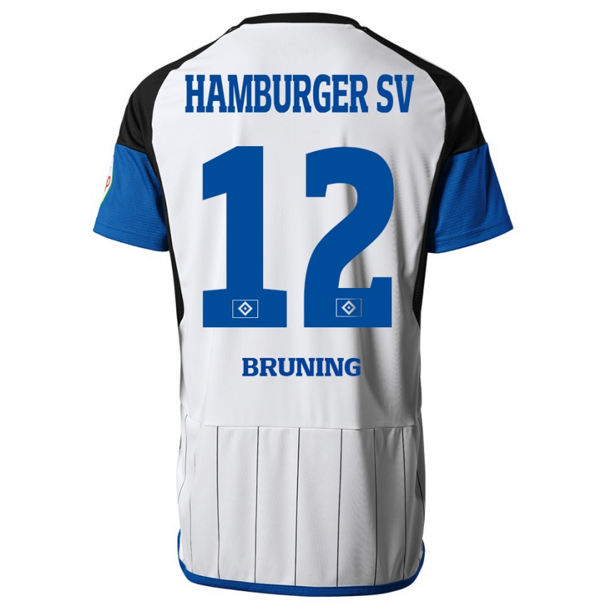 Niño Camiseta Malte Brüning #12 Blanco 1ª Equipación 2023/24 La Camisa