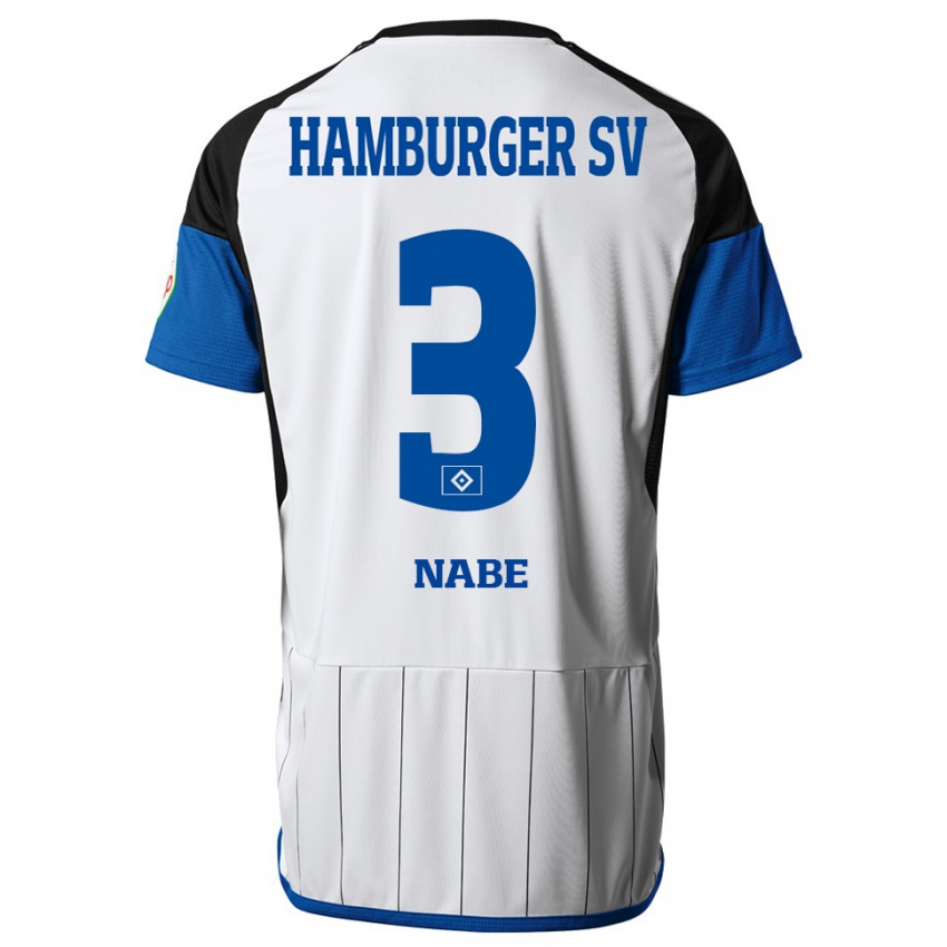 Niño Camiseta Jamal Nabe #3 Blanco 1ª Equipación 2023/24 La Camisa