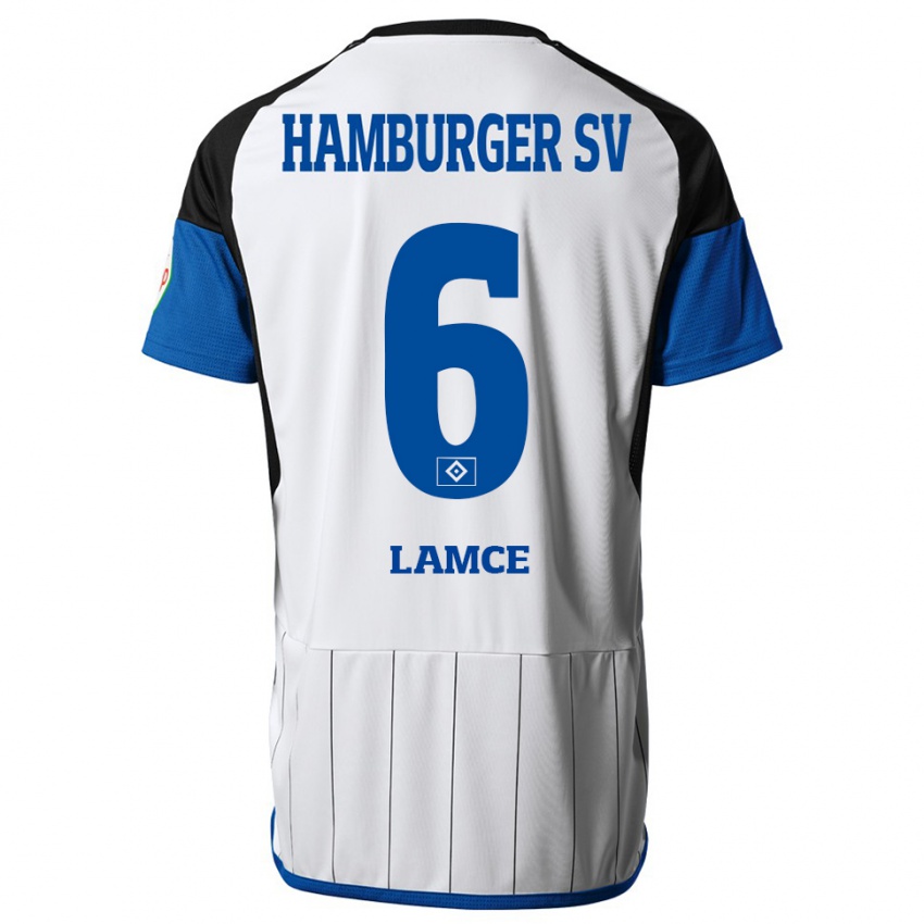 Niño Camiseta Benjamin Lamce #6 Blanco 1ª Equipación 2023/24 La Camisa