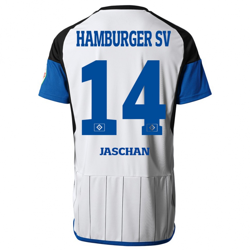 Niño Camiseta Endrik Jaschan #14 Blanco 1ª Equipación 2023/24 La Camisa