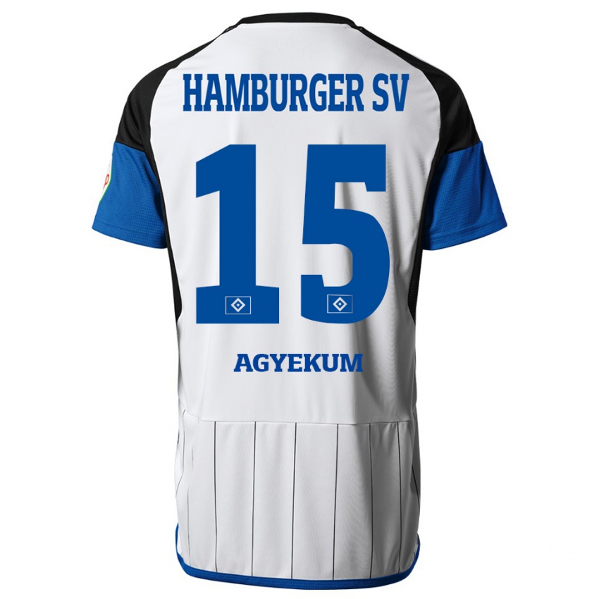 Niño Camiseta Joel Agyekum #15 Blanco 1ª Equipación 2023/24 La Camisa