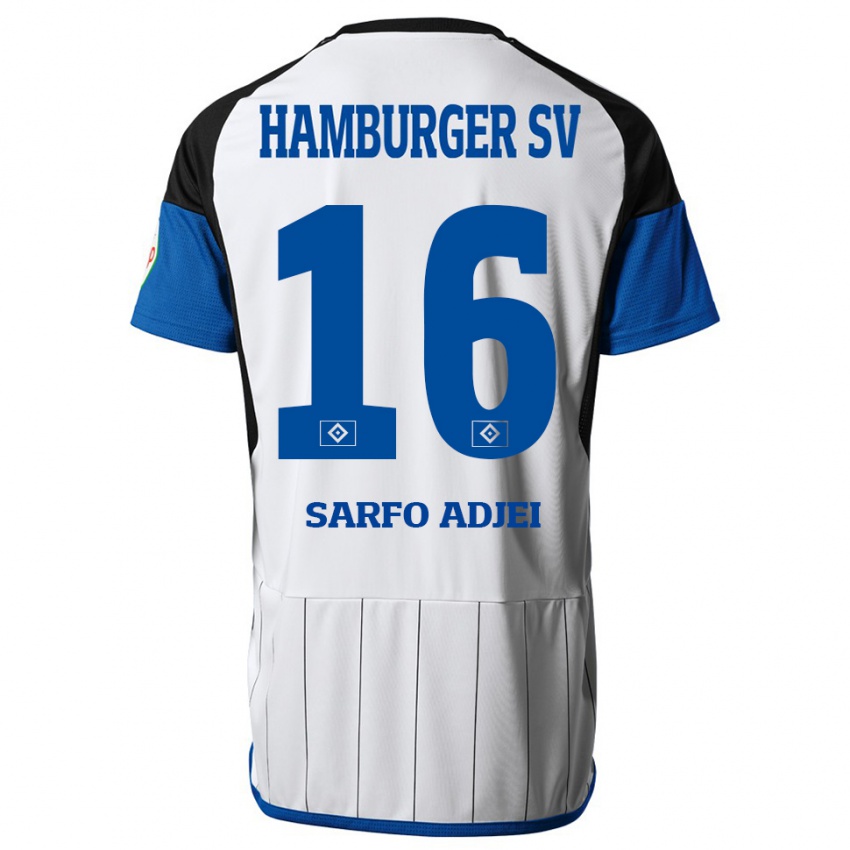 Niño Camiseta Maximilian Sarfo-Adjei #16 Blanco 1ª Equipación 2023/24 La Camisa