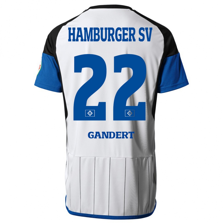 Niño Camiseta Jeremy Gandert #22 Blanco 1ª Equipación 2023/24 La Camisa