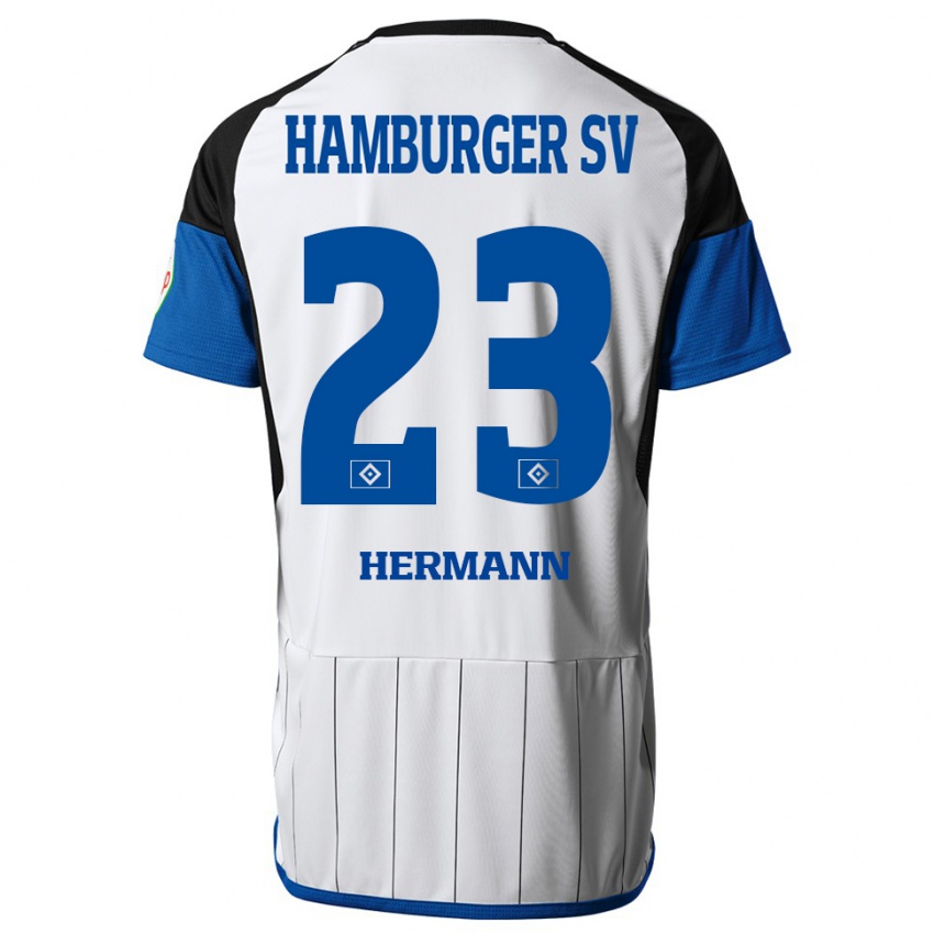 Niño Camiseta Hannes Hermann #23 Blanco 1ª Equipación 2023/24 La Camisa