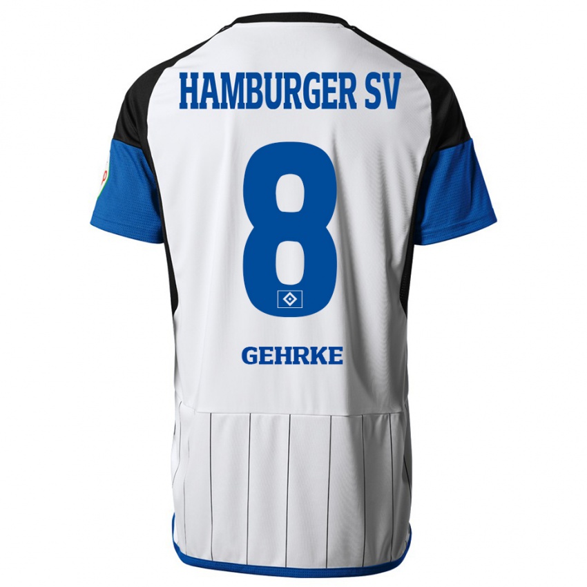 Niño Camiseta Stefan Gehrke #8 Blanco 1ª Equipación 2023/24 La Camisa