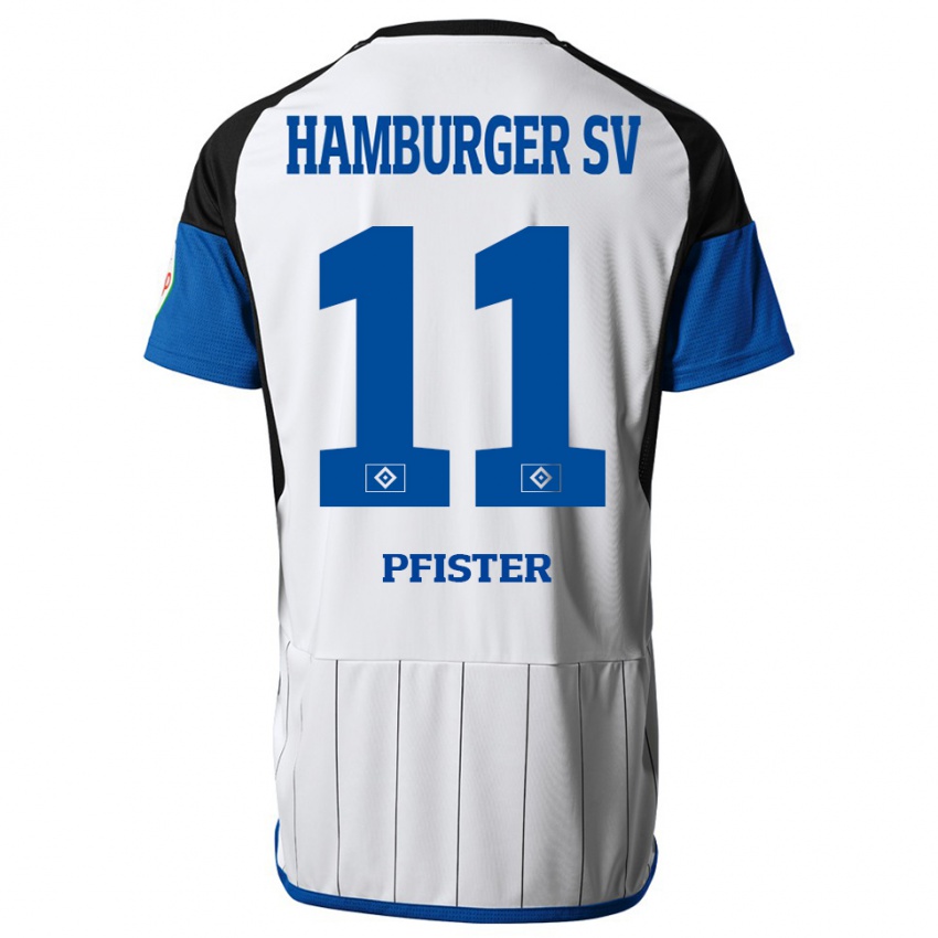 Niño Camiseta Edward Pfister #11 Blanco 1ª Equipación 2023/24 La Camisa