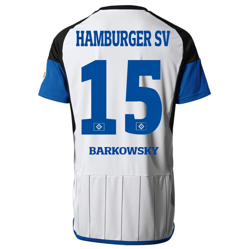 Niño Camiseta Finn Barkowsky #15 Blanco 1ª Equipación 2023/24 La Camisa