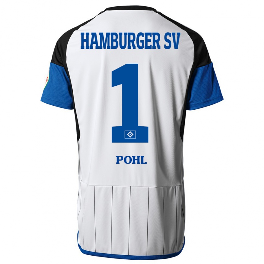 Niño Camiseta Christina Pohl #1 Blanco 1ª Equipación 2023/24 La Camisa