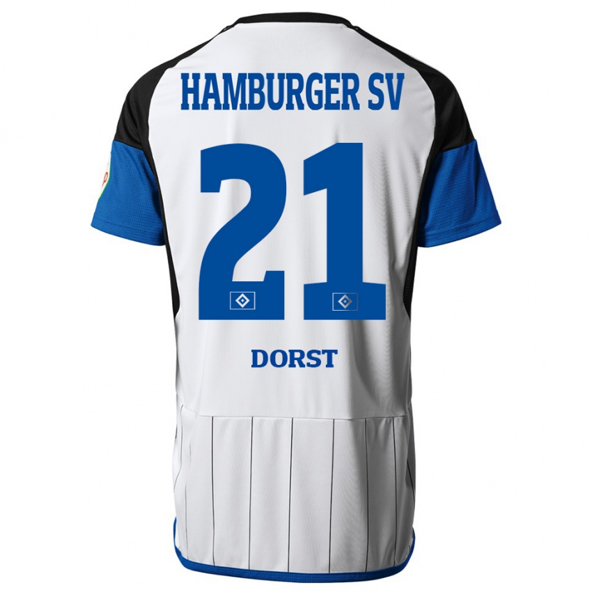 Niño Camiseta Dana Dorst #21 Blanco 1ª Equipación 2023/24 La Camisa