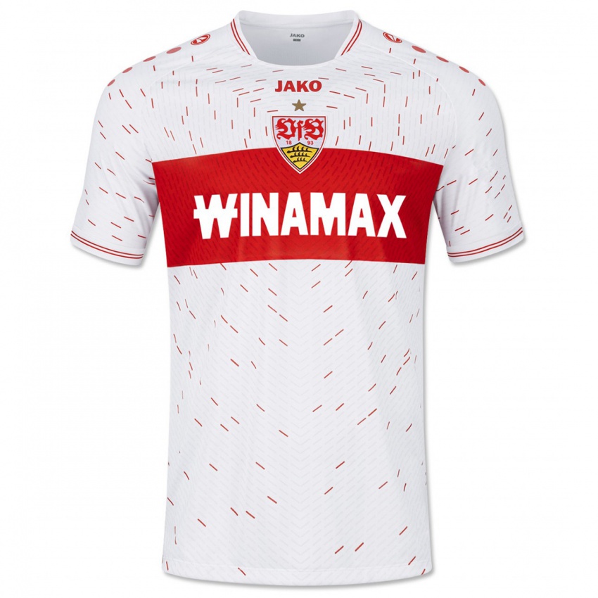 Niño Camiseta Lukas Griebsch #19 Blanco 1ª Equipación 2023/24 La Camisa