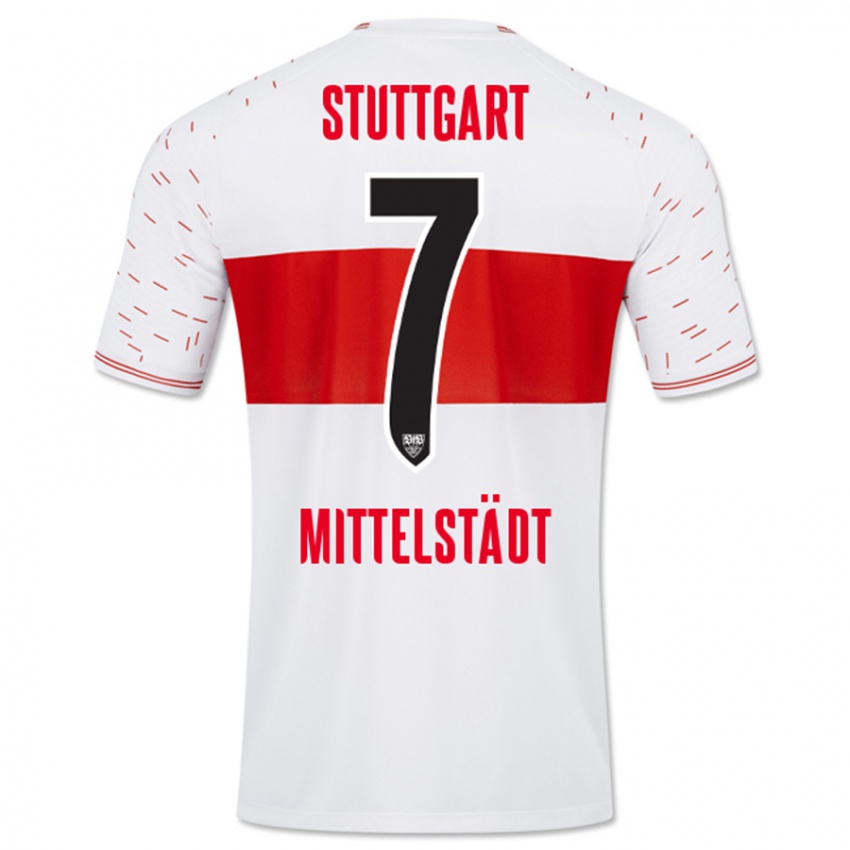 Niño Camiseta Maximilian Mittelstädt #7 Blanco 1ª Equipación 2023/24 La Camisa