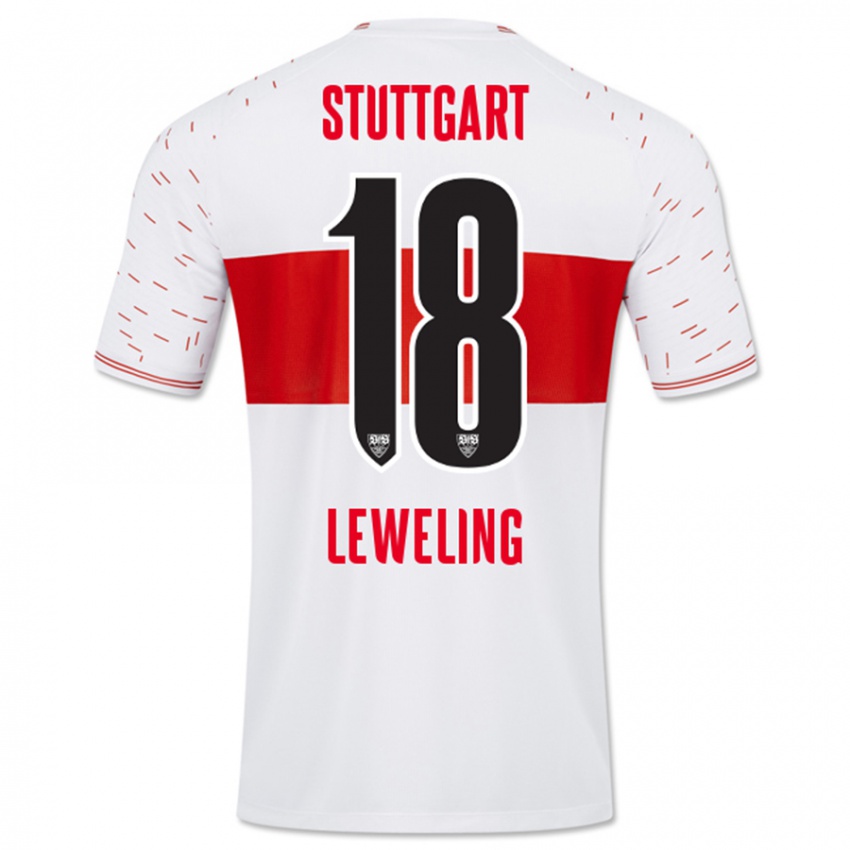 Niño Camiseta Jamie Leweling #18 Blanco 1ª Equipación 2023/24 La Camisa