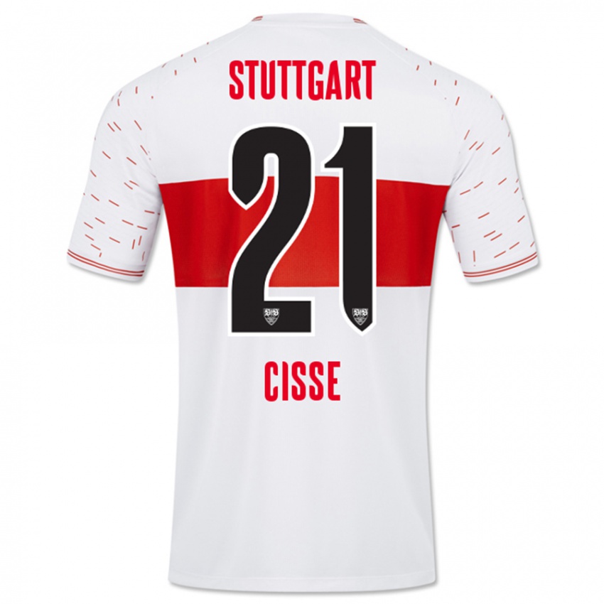 Niño Camiseta Moussa Cissé #21 Blanco 1ª Equipación 2023/24 La Camisa