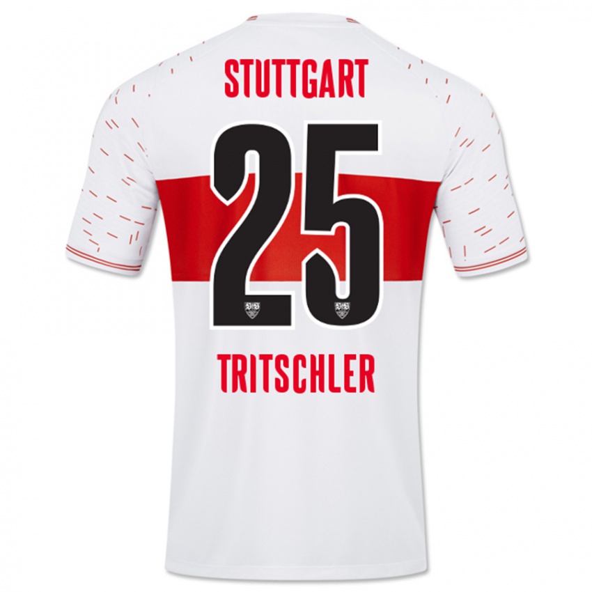 Niño Camiseta David Tritschler #25 Blanco 1ª Equipación 2023/24 La Camisa
