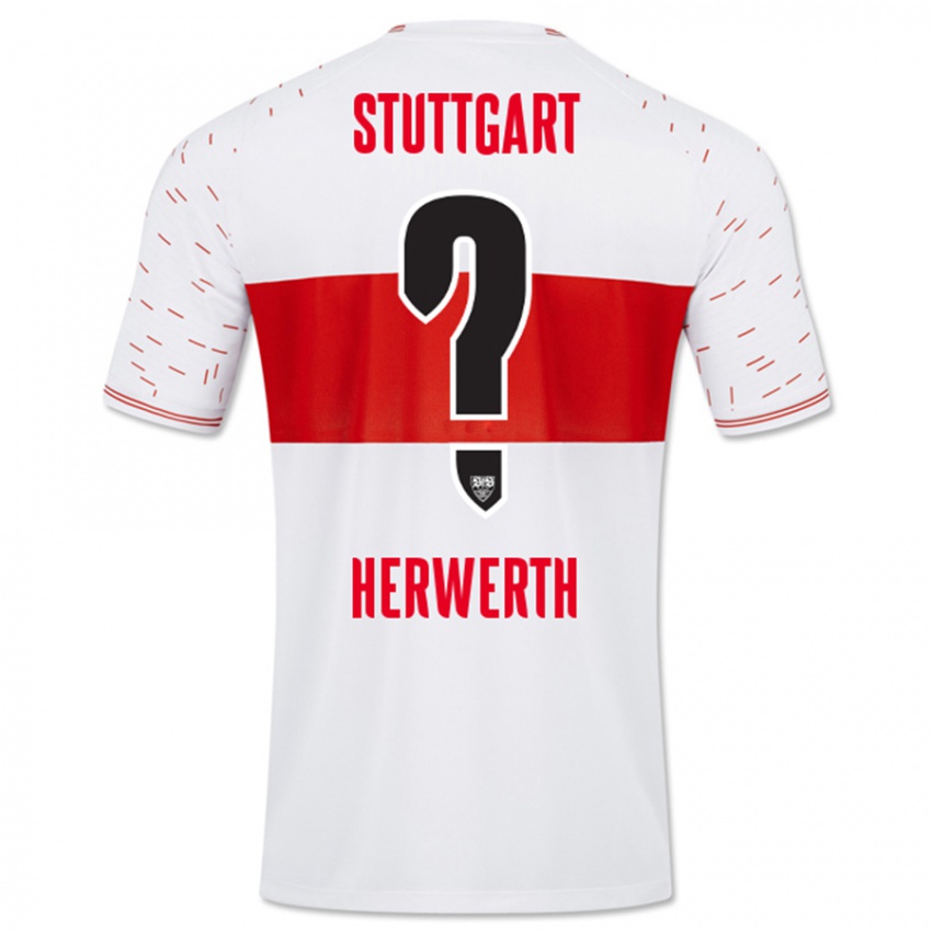 Niño Camiseta Maximilian Herwerth #0 Blanco 1ª Equipación 2023/24 La Camisa