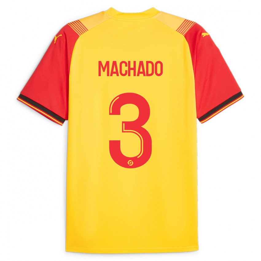 Niño Camiseta Deiver Machado #3 Amarillo 1ª Equipación 2023/24 La Camisa