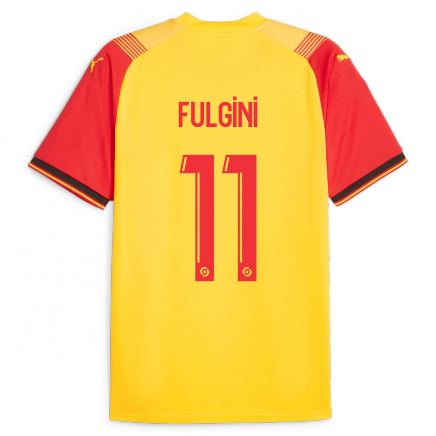 Niño Camiseta Angelo Fulgini #11 Amarillo 1ª Equipación 2023/24 La Camisa