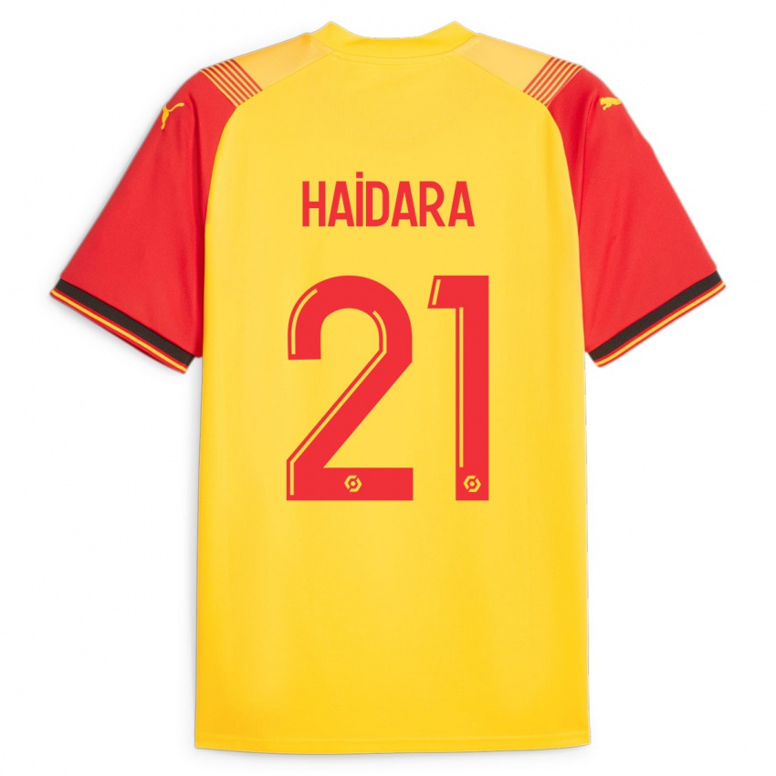 Niño Camiseta Massadio Haidara #21 Amarillo 1ª Equipación 2023/24 La Camisa