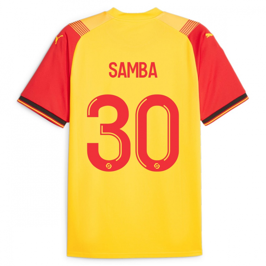 Niño Camiseta Brice Samba #30 Amarillo 1ª Equipación 2023/24 La Camisa