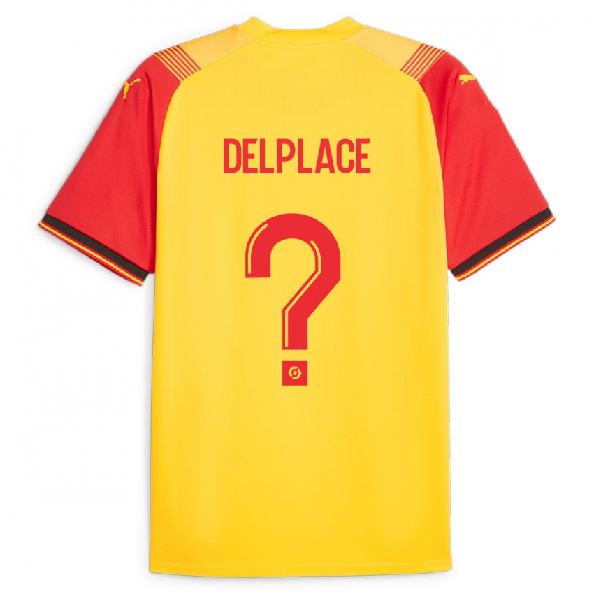 Niño Camiseta Adam Delplace #0 Amarillo 1ª Equipación 2023/24 La Camisa