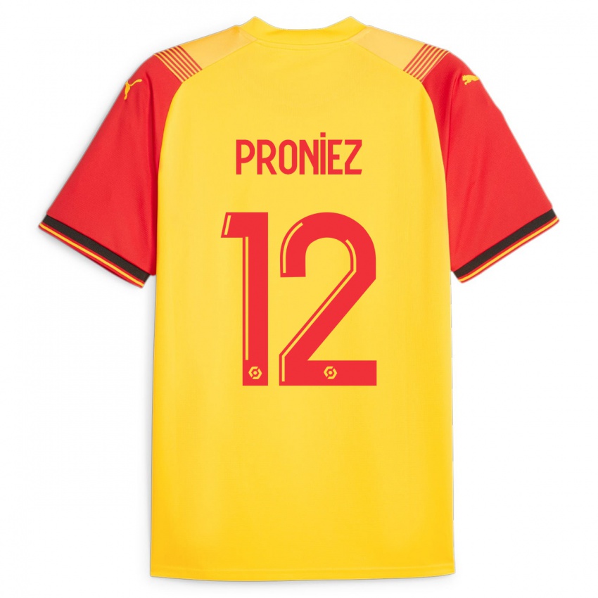 Niño Camiseta Fany Proniez #12 Amarillo 1ª Equipación 2023/24 La Camisa