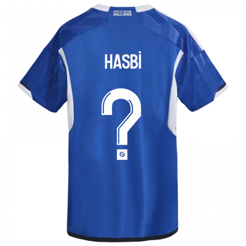 Niño Camiseta Walid Hasbi #0 Azul 1ª Equipación 2023/24 La Camisa