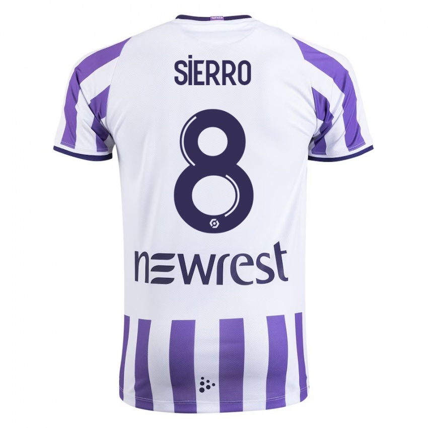 Niño Camiseta Vincent Sierro #8 Blanco 1ª Equipación 2023/24 La Camisa