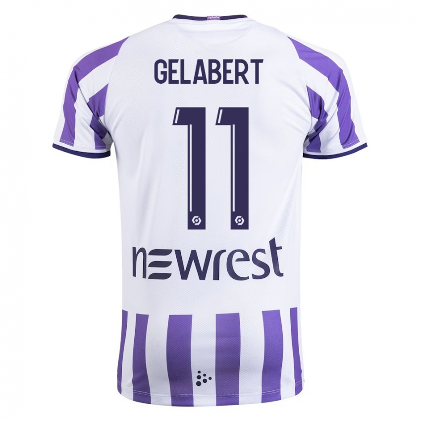 Niño Camiseta César Gelabert #11 Blanco 1ª Equipación 2023/24 La Camisa