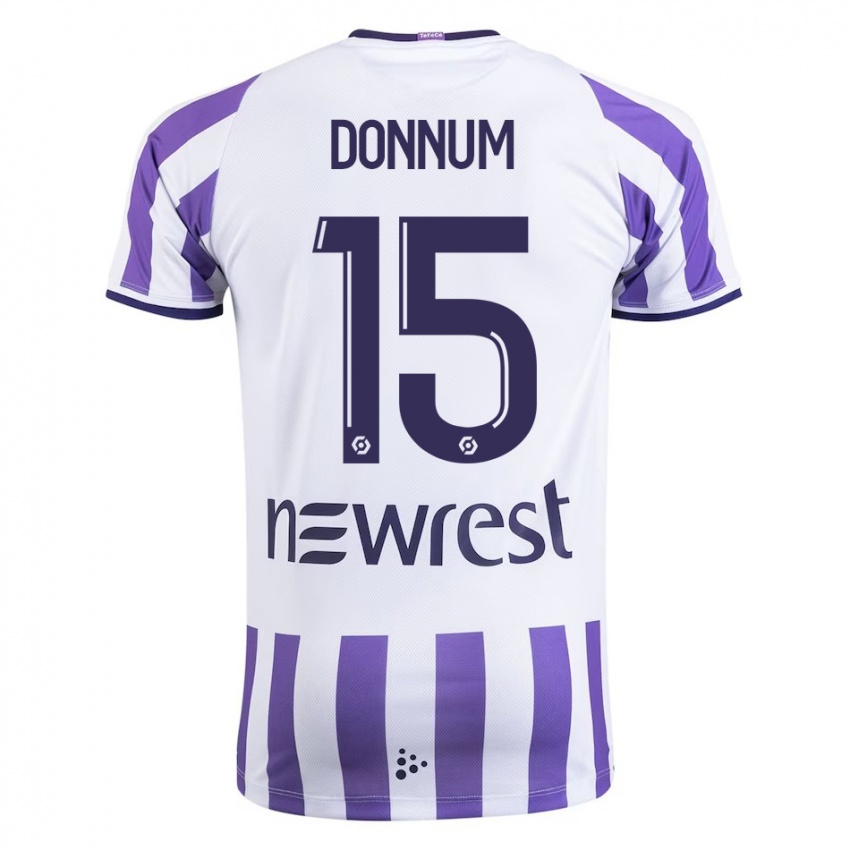 Niño Camiseta Aron Dønnum #15 Blanco 1ª Equipación 2023/24 La Camisa