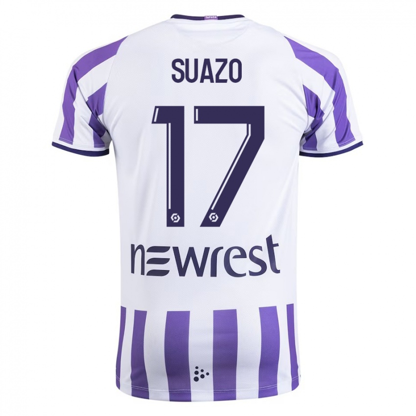 Niño Camiseta Gabriel Suazo #17 Blanco 1ª Equipación 2023/24 La Camisa