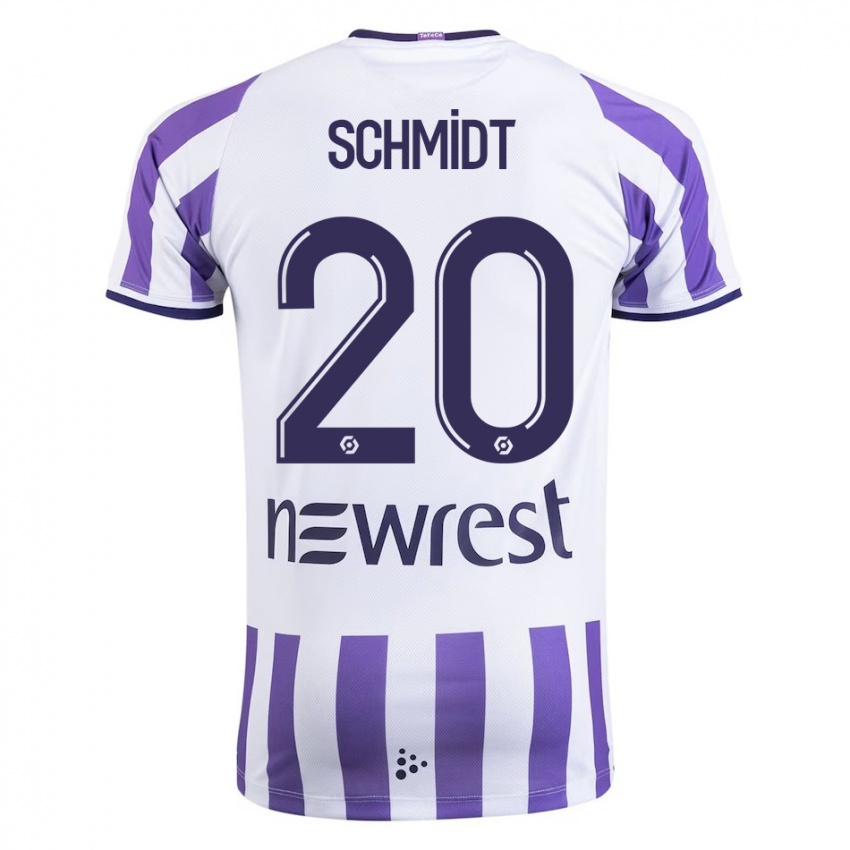 Niño Camiseta Niklas Schmidt #20 Blanco 1ª Equipación 2023/24 La Camisa