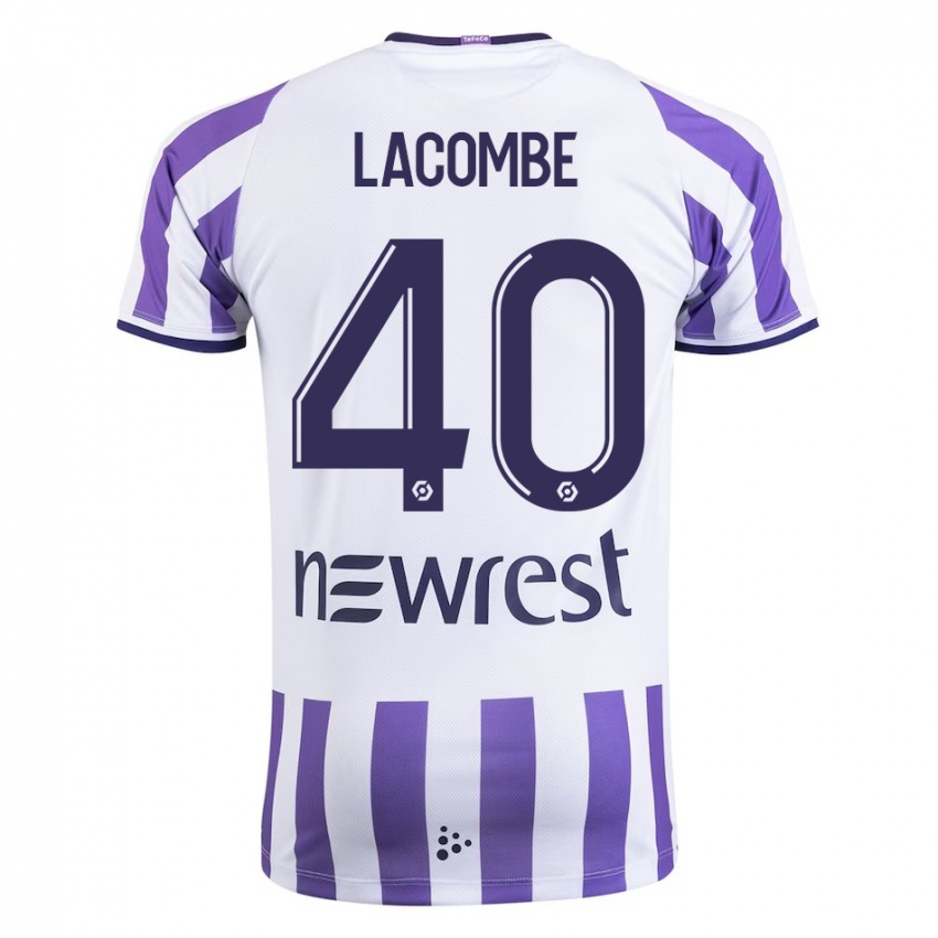 Niño Camiseta Justin Lacombe #40 Blanco 1ª Equipación 2023/24 La Camisa