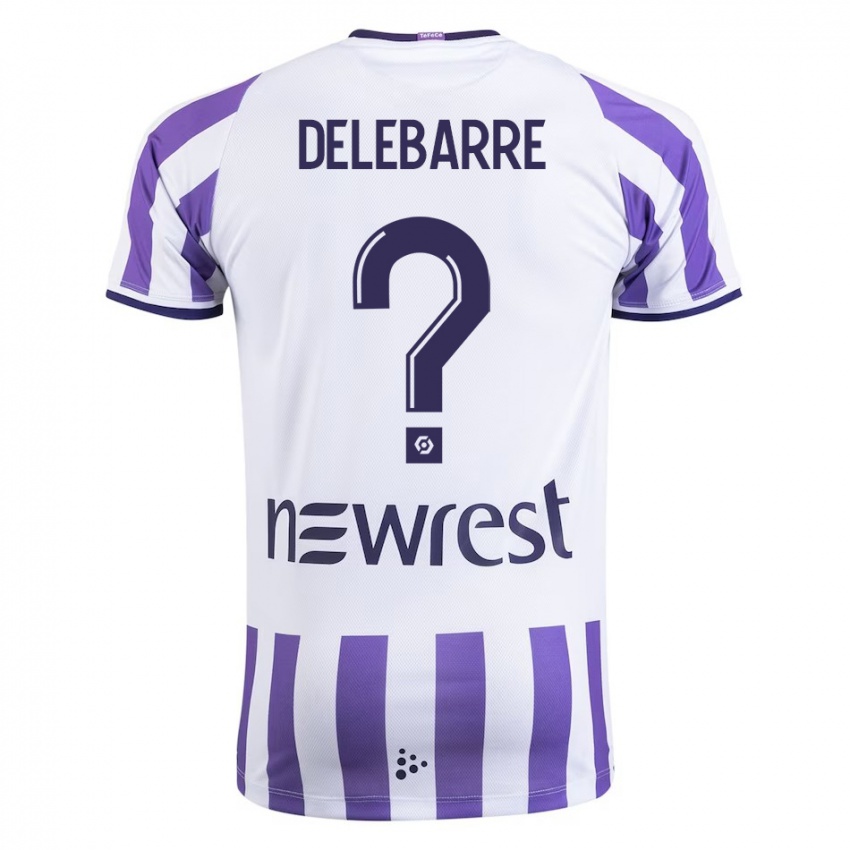 Niño Camiseta Mathis Delebarre #0 Blanco 1ª Equipación 2023/24 La Camisa