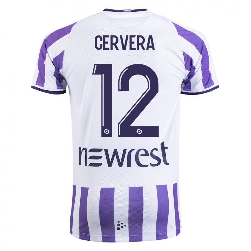 Niño Camiseta Laurianne Cervera #12 Blanco 1ª Equipación 2023/24 La Camisa