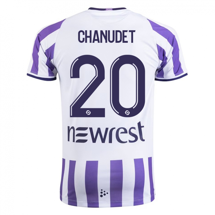 Niño Camiseta Coralie Chanudet #20 Blanco 1ª Equipación 2023/24 La Camisa