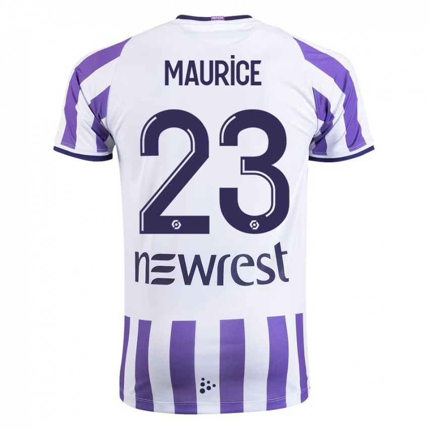 Niño Camiseta Sandra Maurice #23 Blanco 1ª Equipación 2023/24 La Camisa