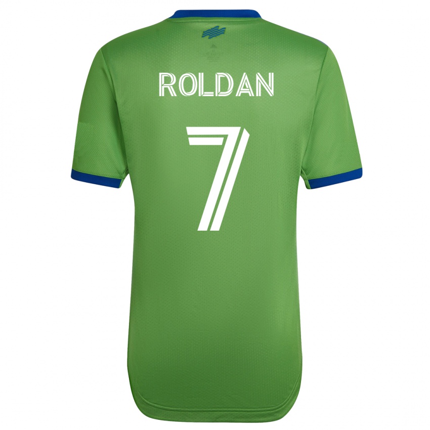 Niño Camiseta Cristian Roldán #7 Verde 1ª Equipación 2023/24 La Camisa