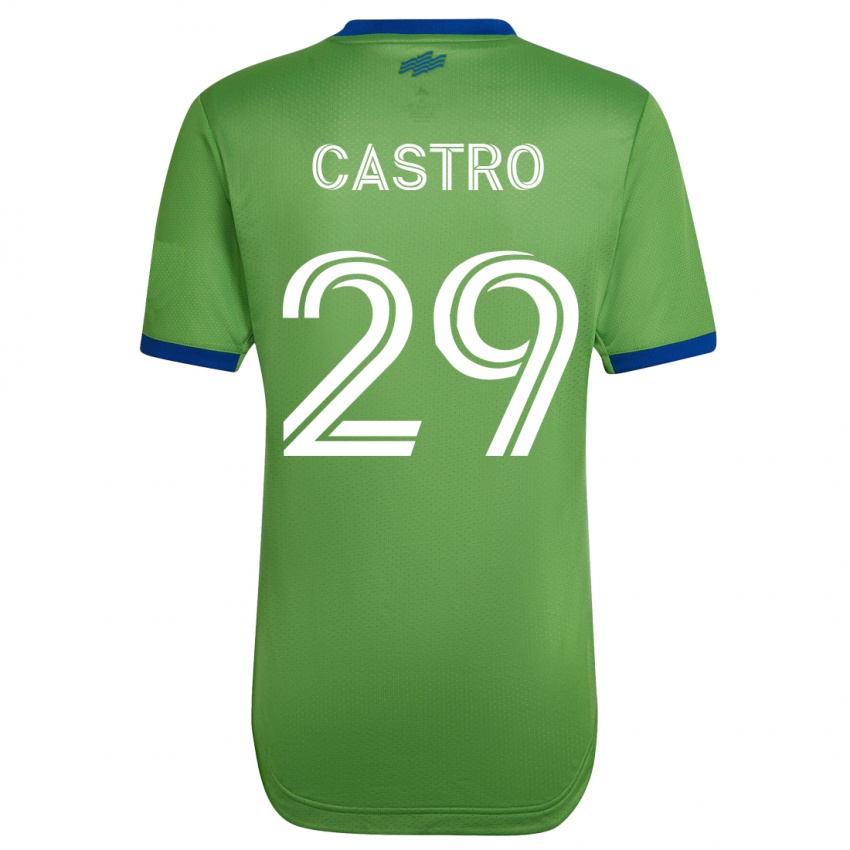 Niño Camiseta Jacob Castro #29 Verde 1ª Equipación 2023/24 La Camisa