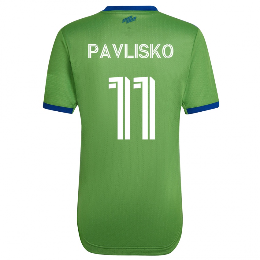 Niño Camiseta Kirsten Pavlisko #11 Verde 1ª Equipación 2023/24 La Camisa